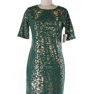 Lularoe Julia elegant emerald green sparkle size M